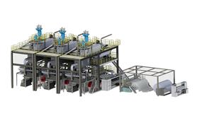 SSS spunbonded nonwoven production line (three-die)